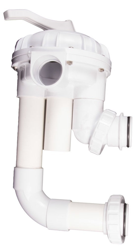 CMP Replacement MultiPort 2" Socket Valve White S/M Sand HiFlow Valve with Plumbing  261050