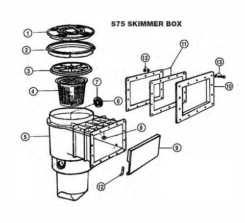 Waterco Skimmer Extension Ring 50.7mm Supaskimmer / S75