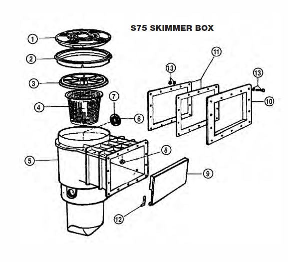 Waterco Skimmer Extension Ring 60mm Supaskimmer/S75
